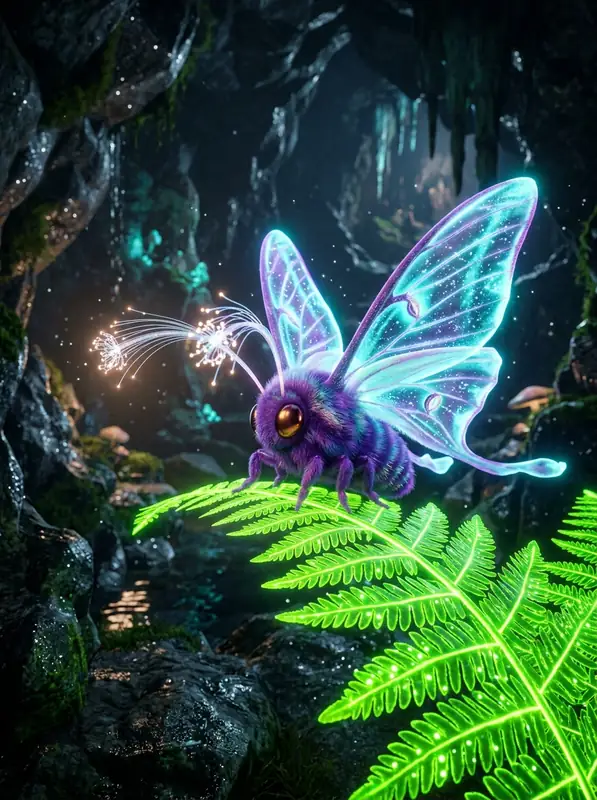 Lumi the ethereal lunar moth mascot